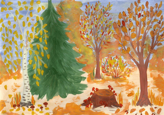 Деревья Осенью Сочинение