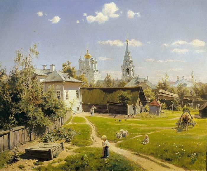 Сочинение картине В.Д. Поленова "Московский дворик"  4 класс