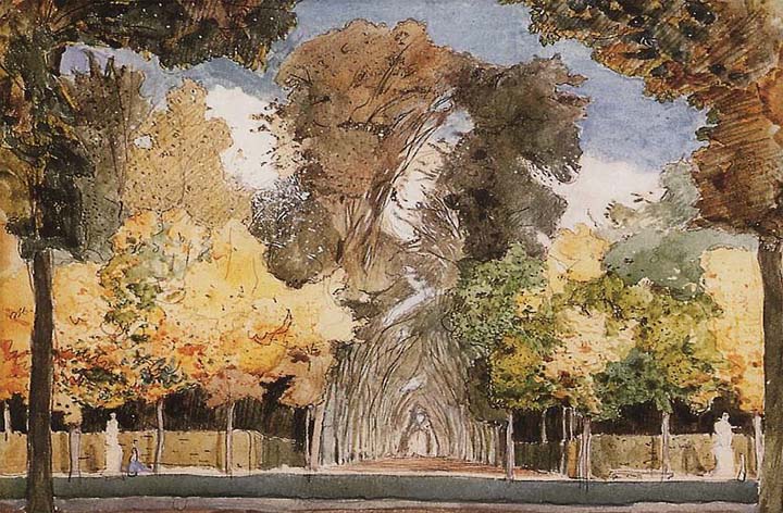 Константин Сомов  "Осень в Версальском парке"