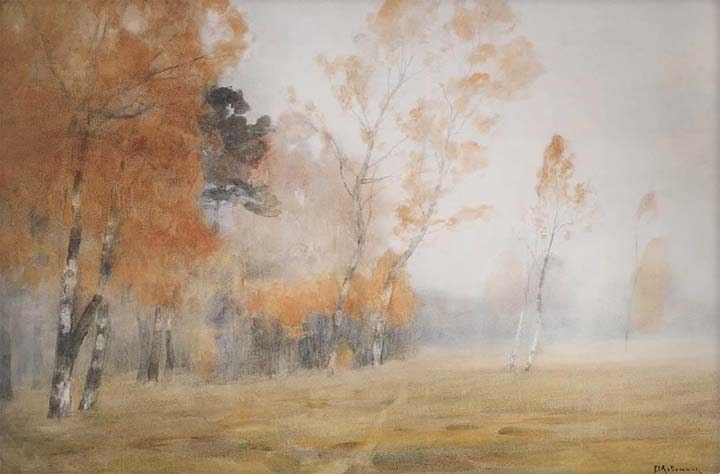 Исаак Левитан  "Туман. Осень"